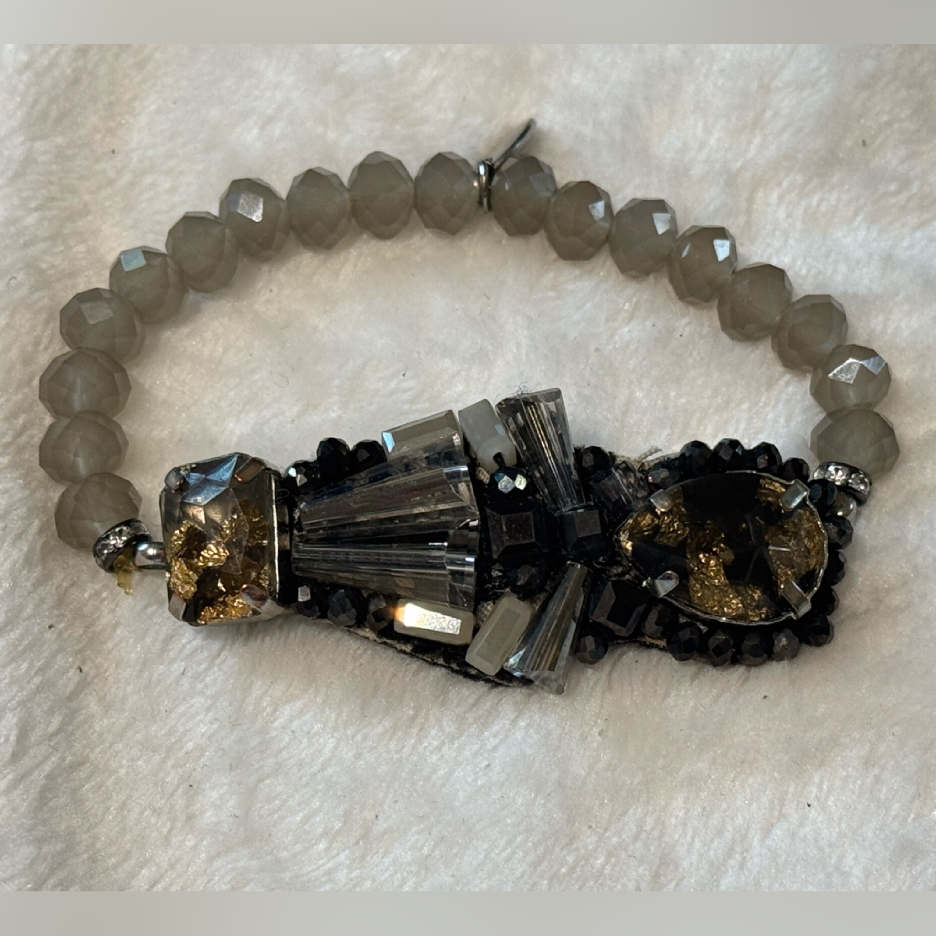 Rush By Denis & Charles Beaded & Chunky Gems Bracelet. Like New. Never Worn.